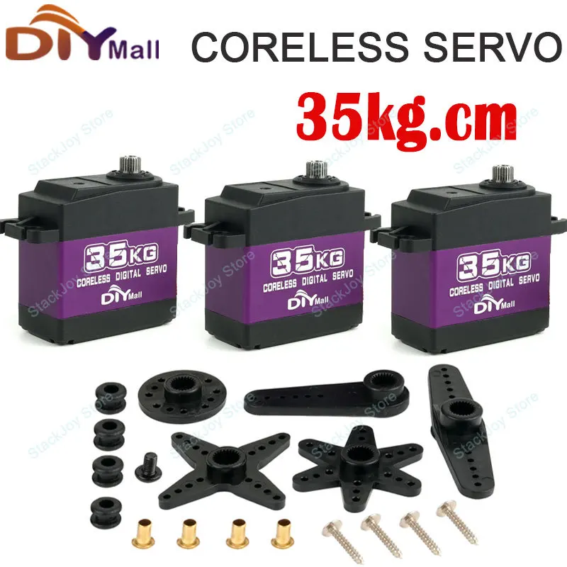 

35KG High Torque Coreless Digital Servo Waterproof Metal Gear For RC Car Truck Helicopter Boat Crawler Robot Parts DIY Projects
