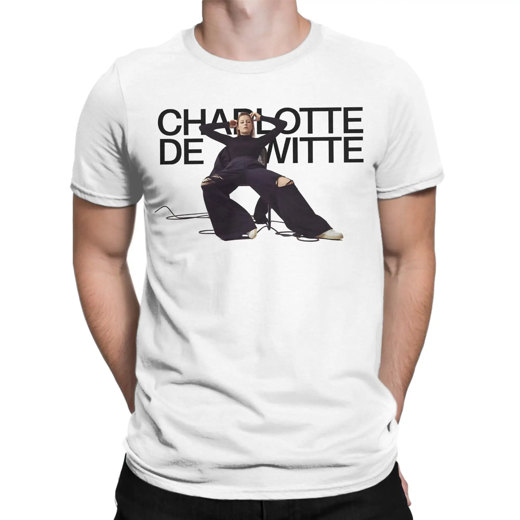 Men's T-Shirts Charlotte de Witte Casual Pure Cotton Tee Shirt Short Sleeve  T Shirts Round Neck Clothes Plus Size