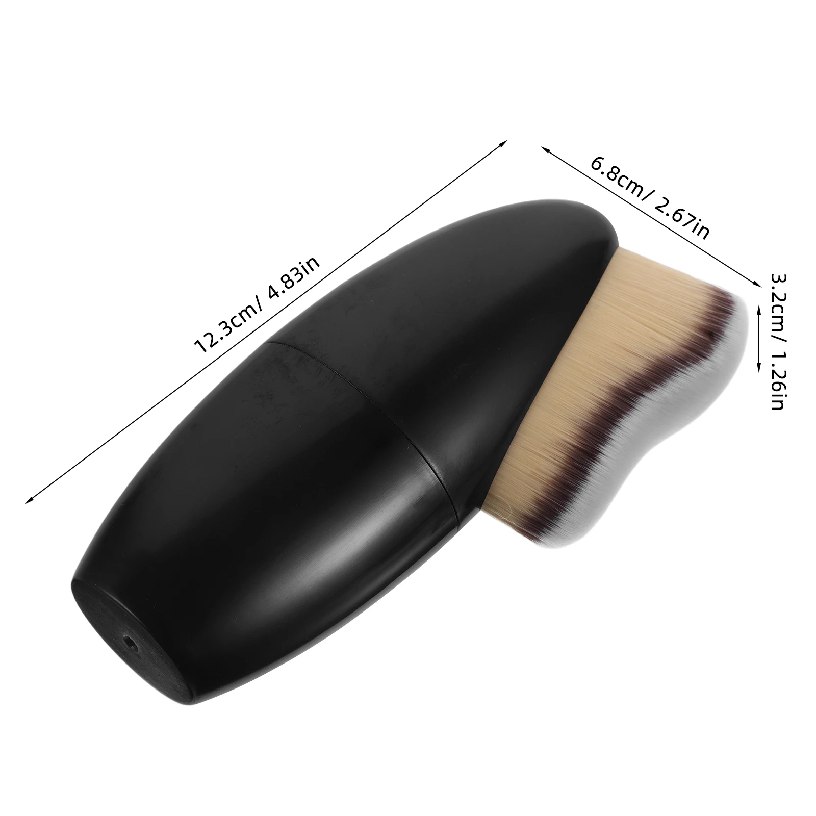 Brocha para base sin costuras, brocha para maquillaje en polvo facial, pelo denso y suave para una aplicación uniforme, ajuste de mezcla, maquillaje corporal, tamaño de viaje