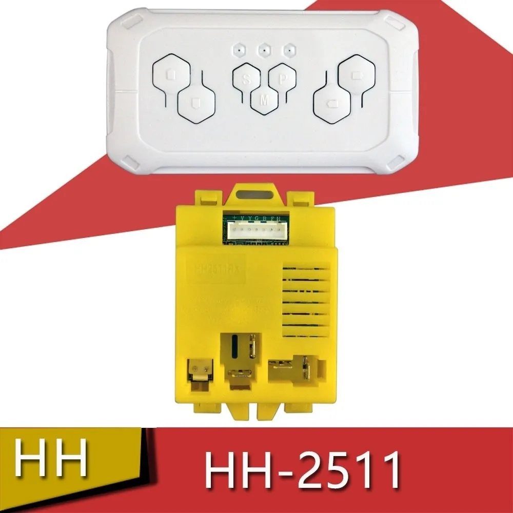 Nowy pilot zdalnego sterowania HH2511, plastikowe samochody elektryczne, pojazdy elektryczne, RC, biało-żółte części zamienne, akcesoria RC