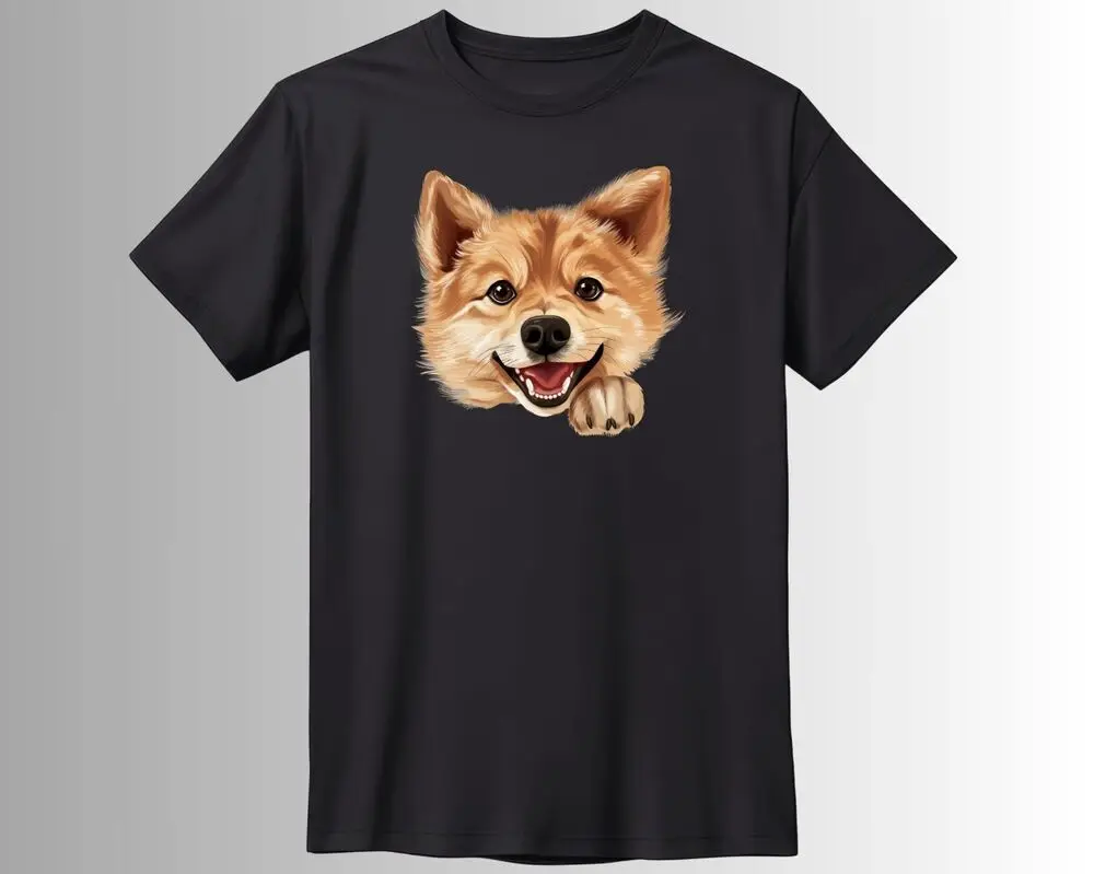 Finnish Spitz Hunde T-Shirt Anime Graphic T-shirts For Men Clothing Women Tees High Quality 100%Cotton Short Sleeve