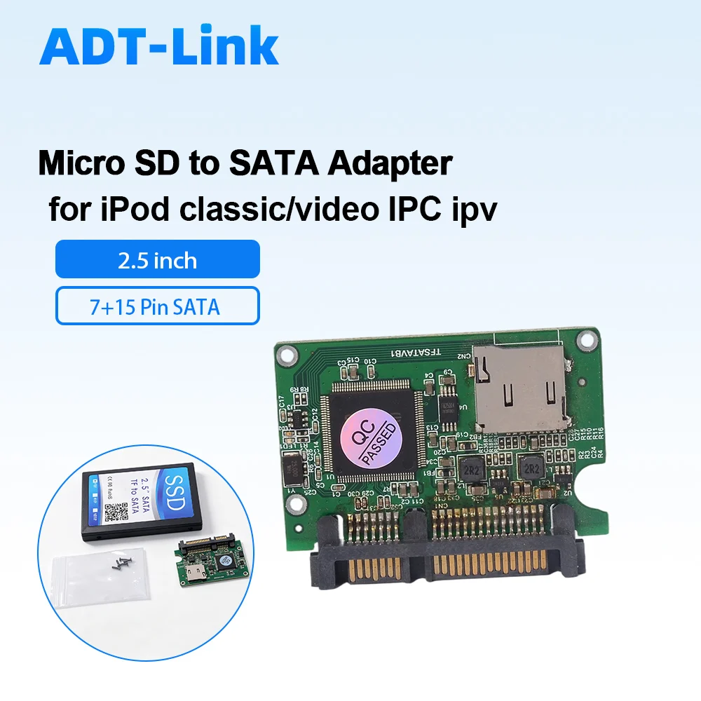 

2.5 inch Micro SD TF to SATA Adapter + Enclosure Industrial Embedded SSD Hard Disk Converter Card for PC Router POS Machine