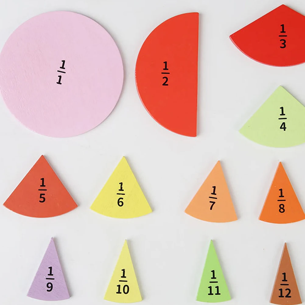 

1 Set Math Learning Kids Wooden Teaching Board Addition Subtraction Educational Tool Fraction Circle Manipulative Game Early