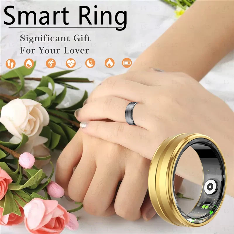 

For Android IOS Men Women Smart Ring Health Monitor IP68 Waterproof Smartring Fitness Tracker Smart Rings Multiple Sport Modes