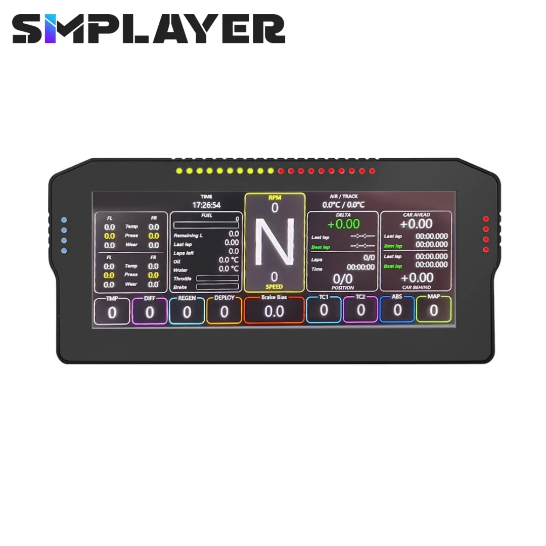 

Simplayer 10.3" 1280x720 RGB Dashboard Full Color Dash Screen for PC Speed Display Sim Racing Games