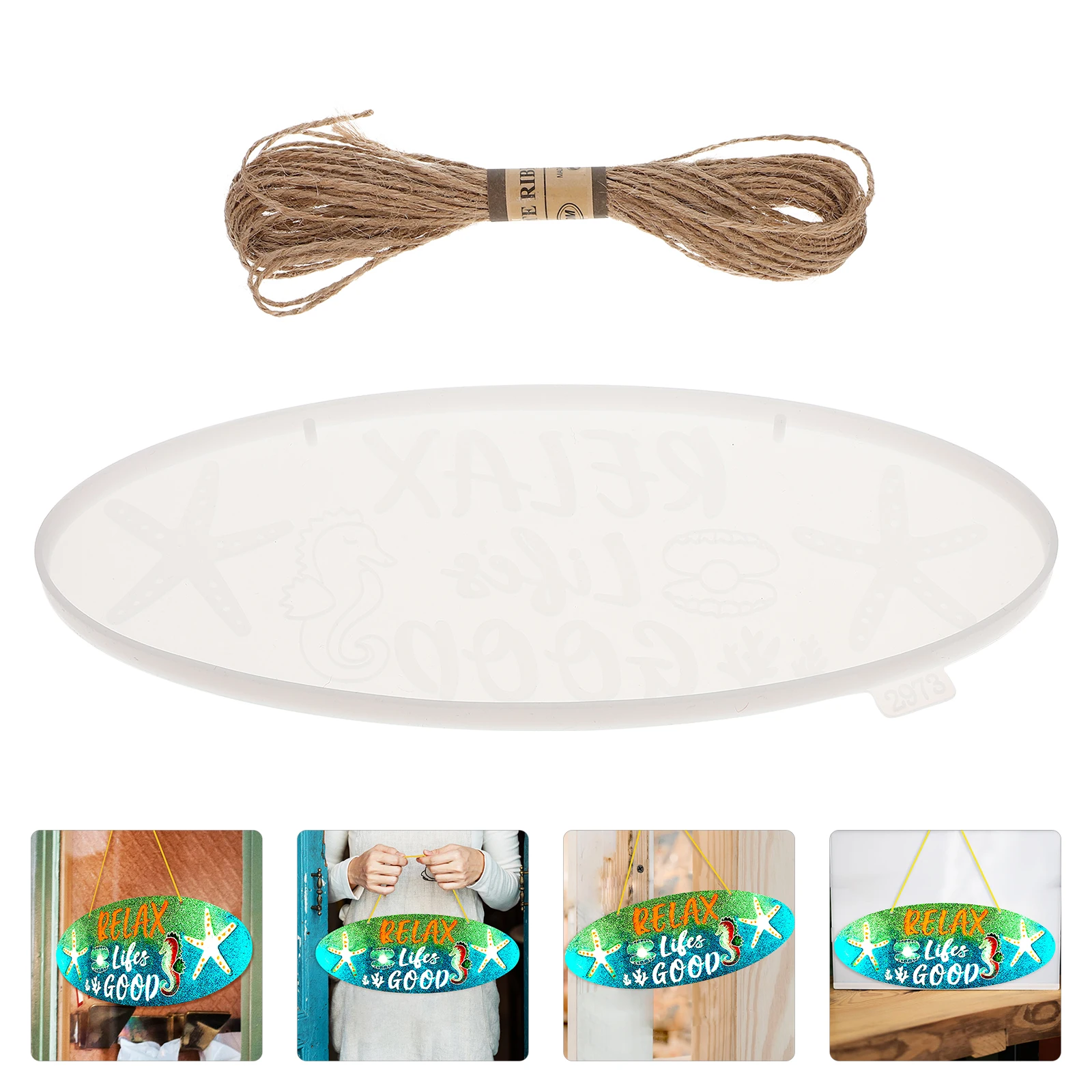 

1Set Reusable Silicone Marine Life Doorplate Mold Seahorse Pattern DIY Mold for Handmade Hanging Door Sign Craft