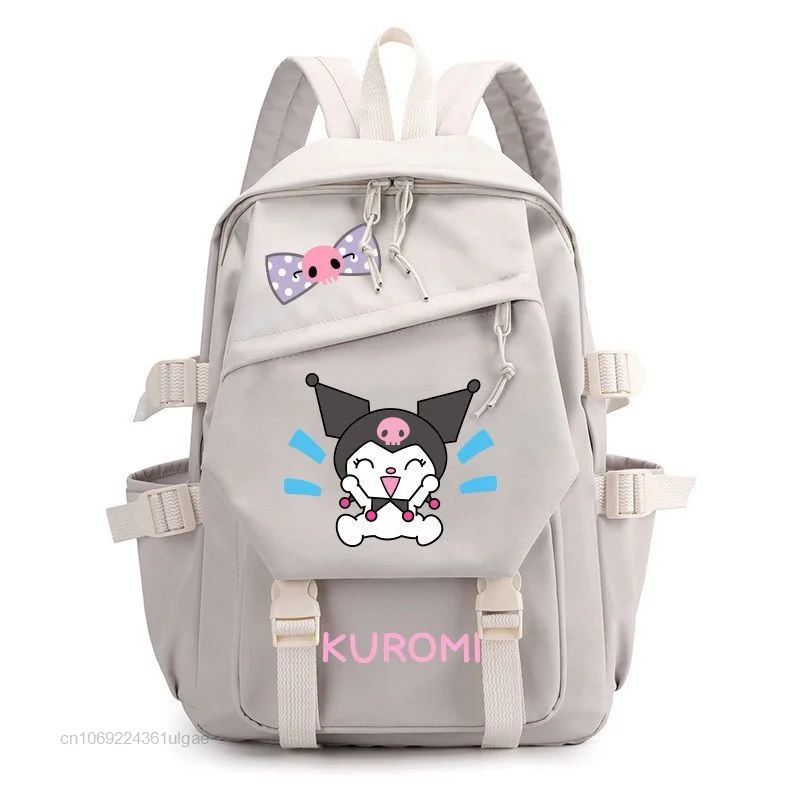 Sanrio – sac à dos avec imprimé de dessin animé Kuromi pour femme, fourre-tout d'école, esthétique, Double épaule, grande capacité, Y2k