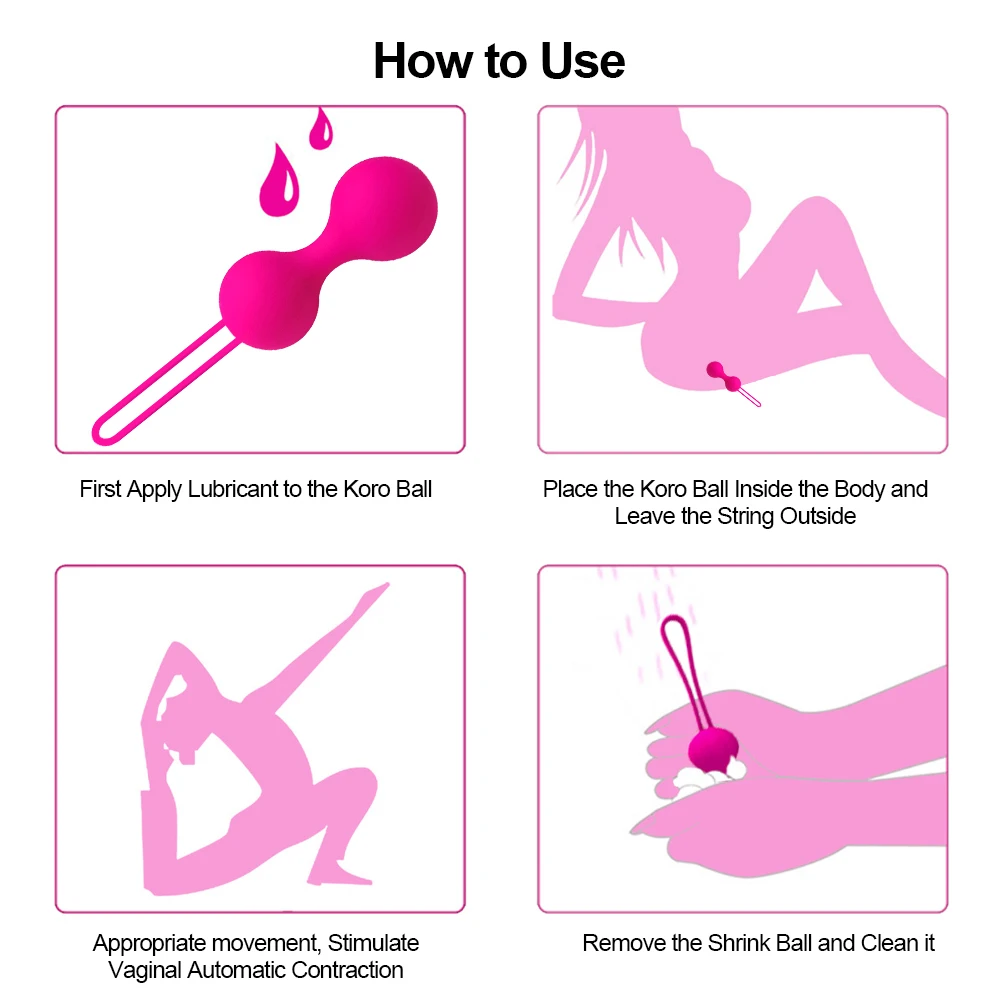 Safe Silicone Smart Ball Kegel Ball Ben Wa Ball Vagina Tighten Exercise Machine Vaginal Geisha Ball Sex Toys for Women