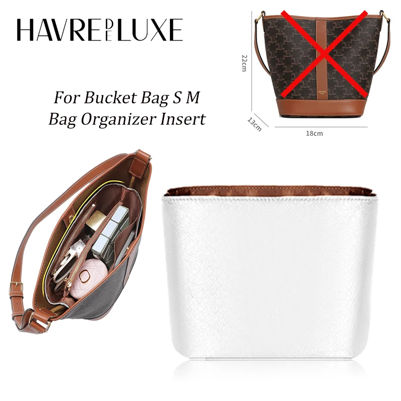 Bag Organizer Insert For Bucket Handbag S M 191442cas, Super Light Inner Storage Liner Wear-resistant Dopont Paper Accessories