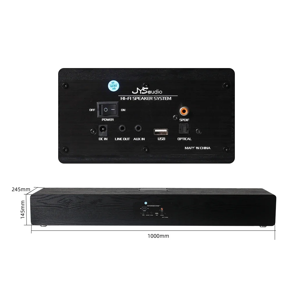 

Активная звуковая панель AKS100 с Bluetooth 5.0, пультом дистанционного управления, мощным басовым сабвуфером для домашнего кинотеатра