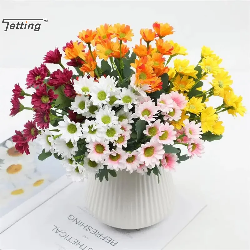 

Artificial Sunset Mums Flowers Realistic Outdoor/Indoor Floral Arrangements Waterproof Windproof Fake Flowers Home Party Decor