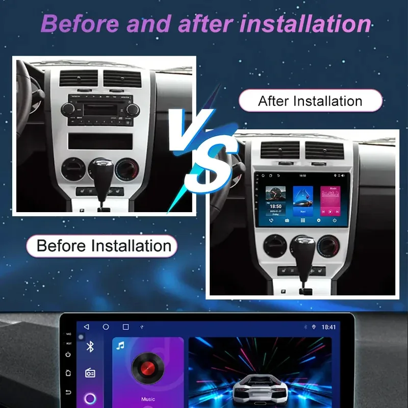 Android Car Radio Multimidia Player For Dodge Caliber Jeep Compass 1 MK Patriot 2006 - 2010 Auto GPS Navigation Carplay 2din DVD