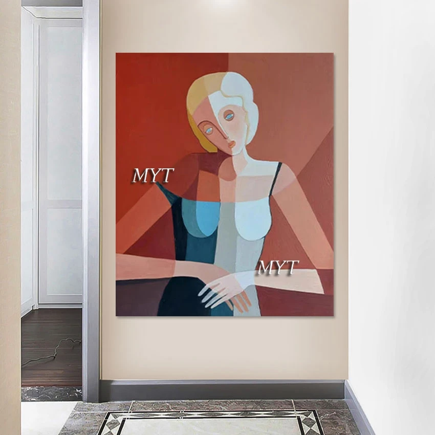 

Современное европейское искусство, абстрактный настенный декор, сексуальная фигура, картина, Новое поступление, холст без рамы, картина маслом для балерины