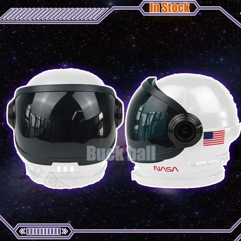 Astronaut Helmet With Movable Visor Halloween Cosplay Costumes Space Astronaut Plastic Performance Helmet Kids Adult Toys Gifts