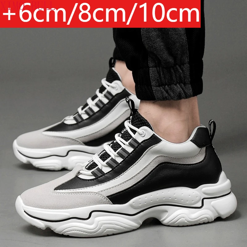 

2026 Men Elevator Shoes Heightening Height Increased 10cm Insoles 8CM Man Sport Increasing Breathable Free Delivery Shoes Luxury
