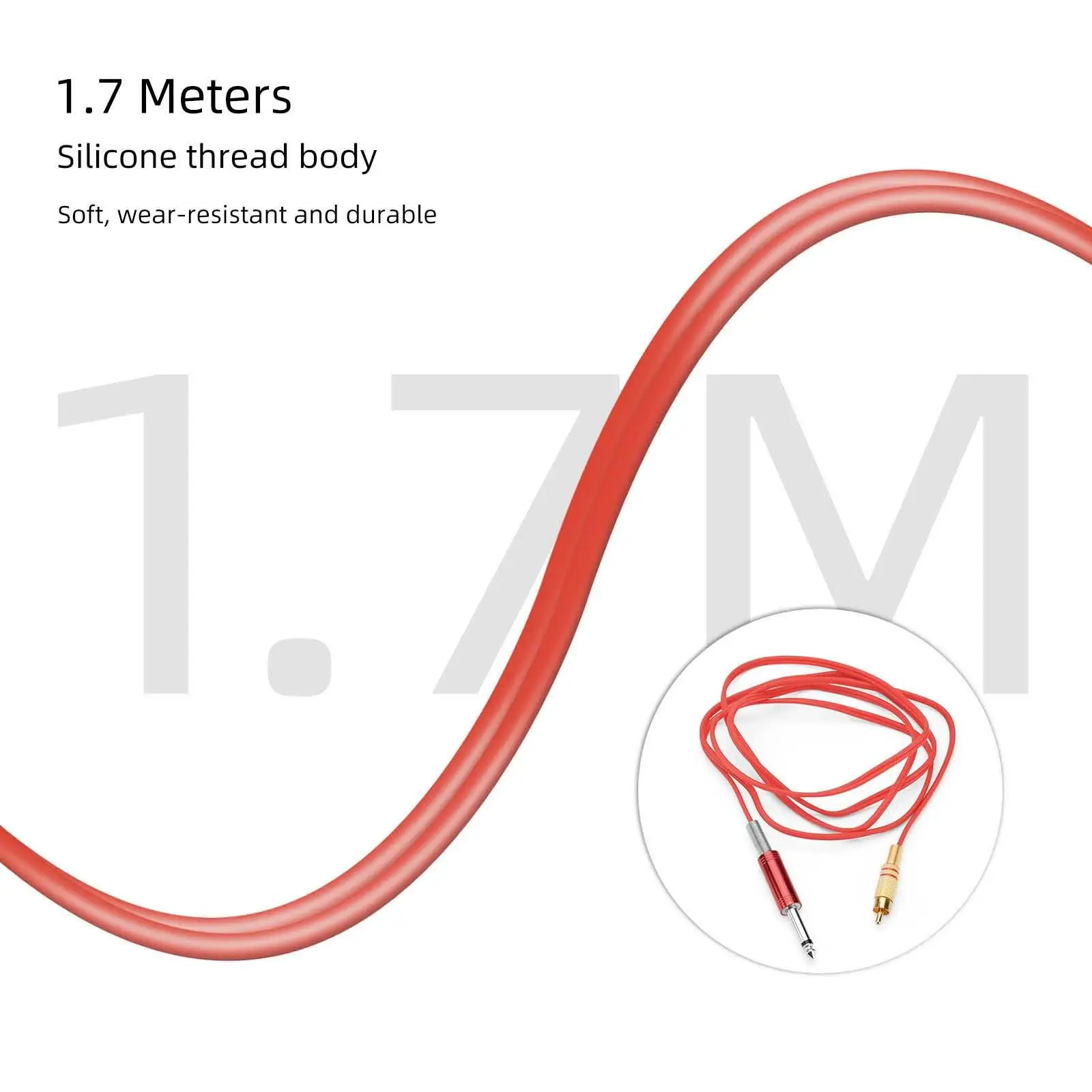الوشم كليب الحبل 1.7 متر هوك خط استبدال رشاقته إمدادات الطاقة RCA واجهة الكابلات ل قلم الوشم آلة الوشم الدوارة