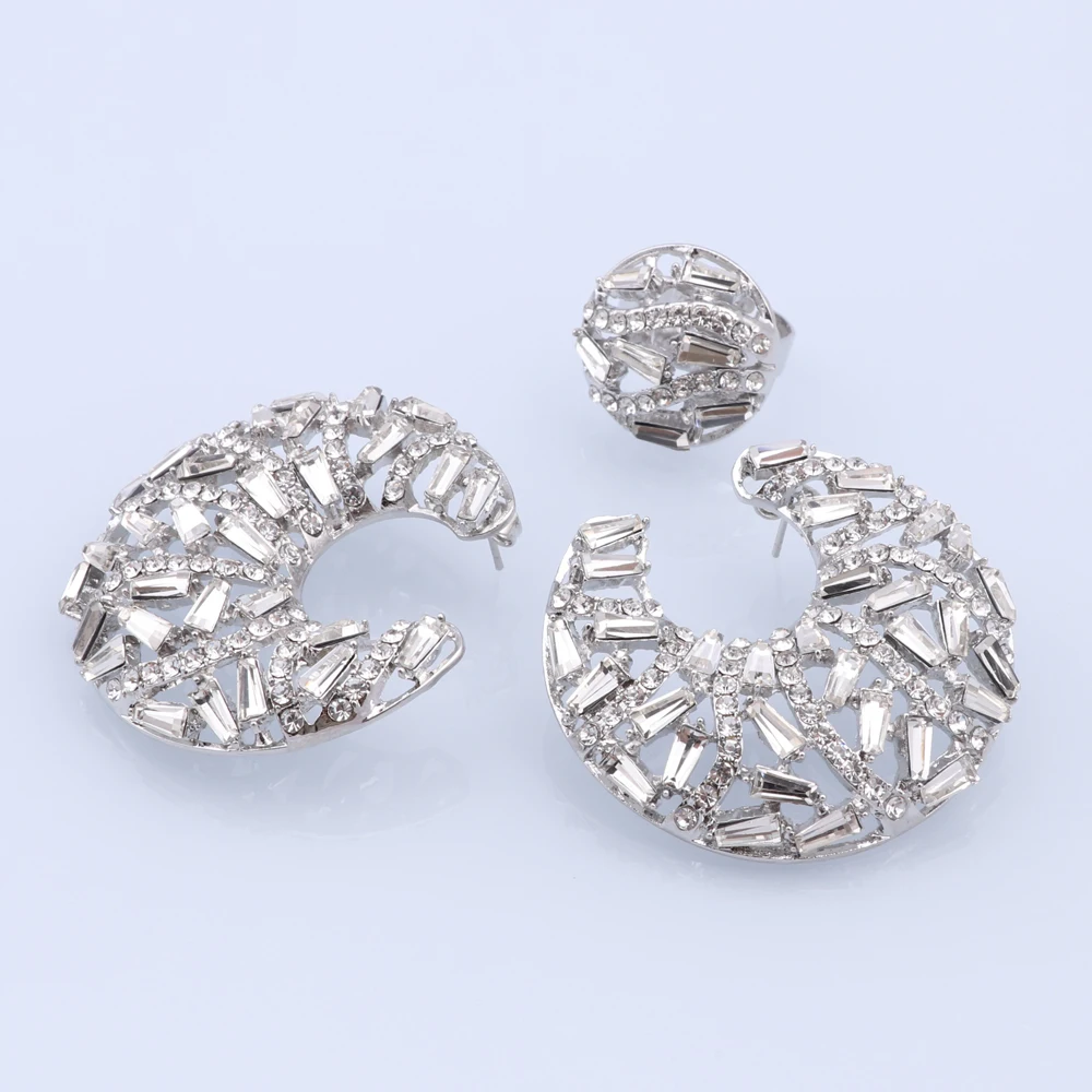 CYNTHIA Jewelry Set Necklaces For Women Earrings Bracelet Ring Silver Color Dubai Jewelry Bridal Wedding Accessories