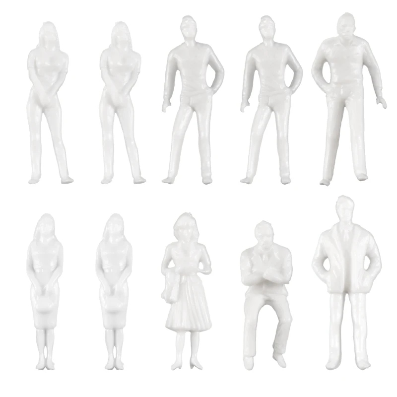 1:50 White Figures Architectural Model Human Scale HO Model Plastic Peoples