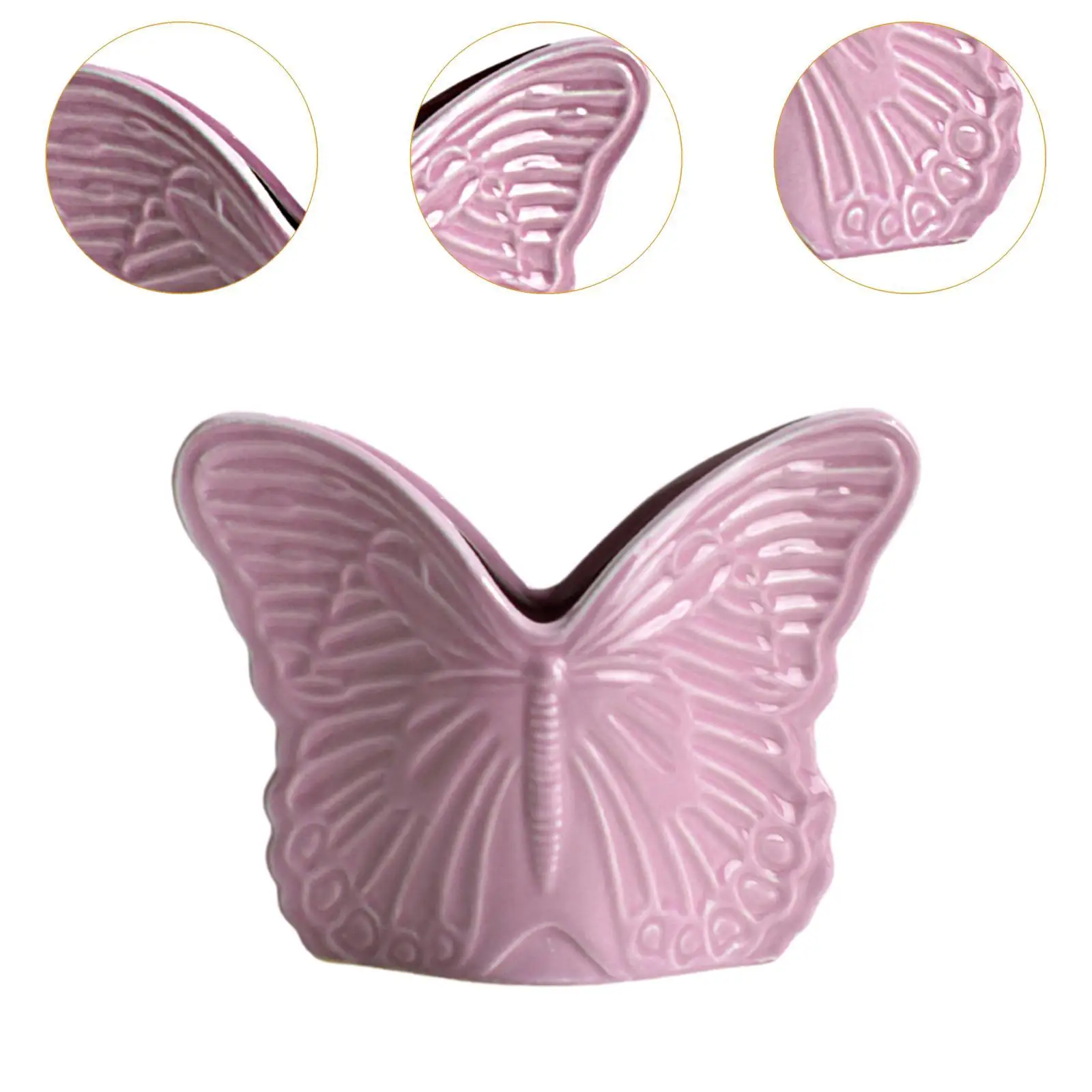 مزهرية على شكل فراشة، ترتيب الأزهار، مجموعة النحت، مزهرية زخرفية حرفية، مزهرية على الطاولة لخزانة الكتب، سطح المكتب المنزلي #5