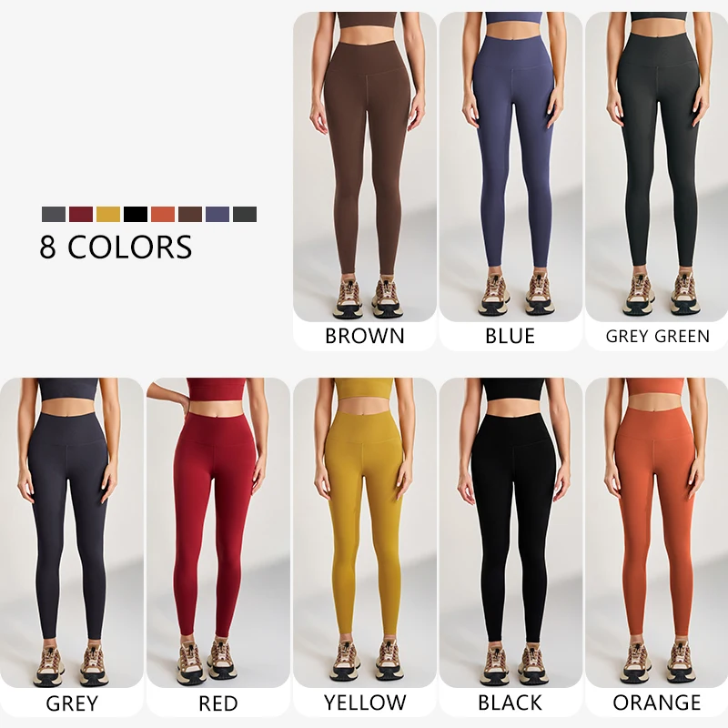 

Cloud Feeling Lightweight Nude Yoga Pants Seamless Yoga Clothing High Waist Peach Hip Lifting Fitness Pants for Women