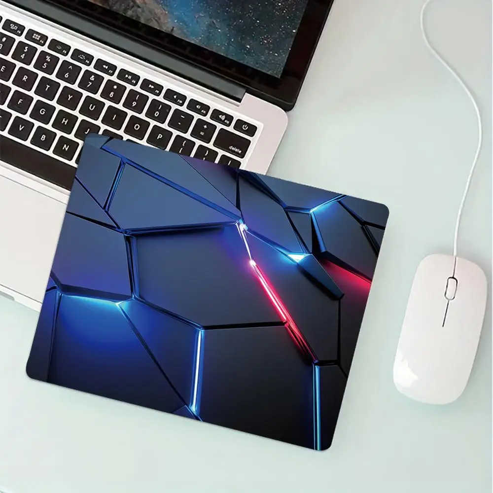 Cyber-style Polygonal Pattern Small Mouse Pad Desk Mat Gamer PC Accessories Keypad Gaming Mats Suitable for Office and Games