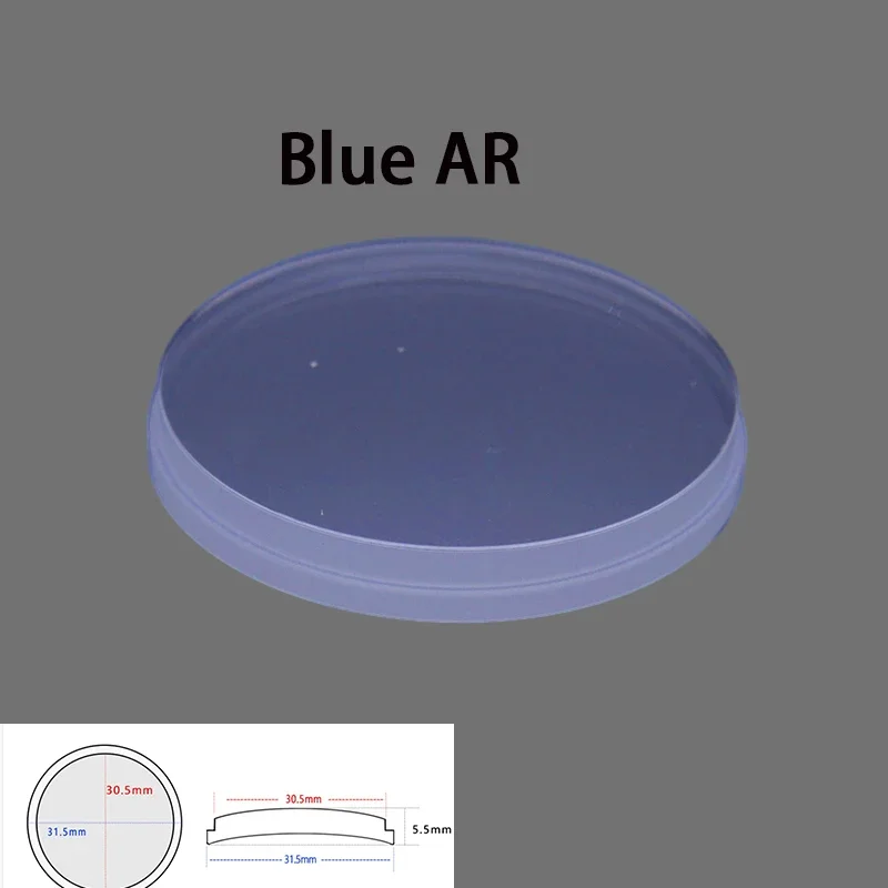 31.5mm Dome Flat Sapphire Crystal Glass with Red Blue AR Coating Watch Glass Fit SKX007 SKX009 SRPD Abalone Tuna Case