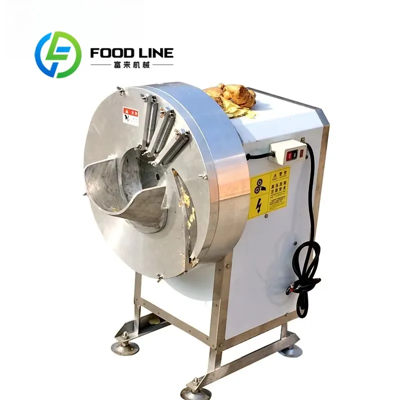 Commercial professional ginger slicer, food-grade stainless steel ginger slicer, adjustable thickness ginger slice processing