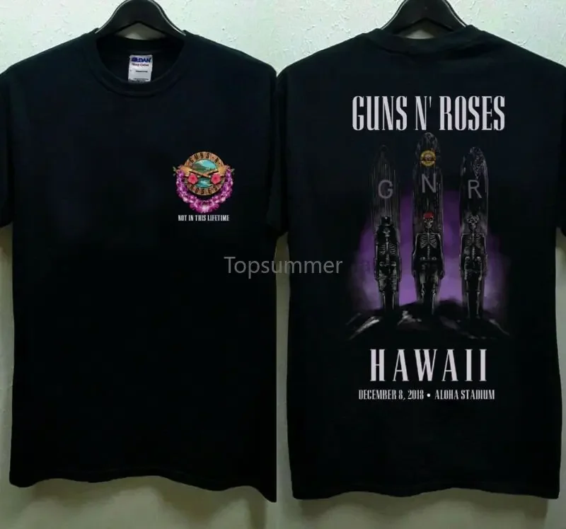 New Guns N Roses Not In This Lifetime Hawaii Aloha Stadium T Shirt Best!