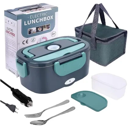 1.5 L 60W Electric Lunch Box Food Warmer Portable Food Heater for Car Or Home - Leak Proof, Lunch Heating Microwave for Truckers image 2