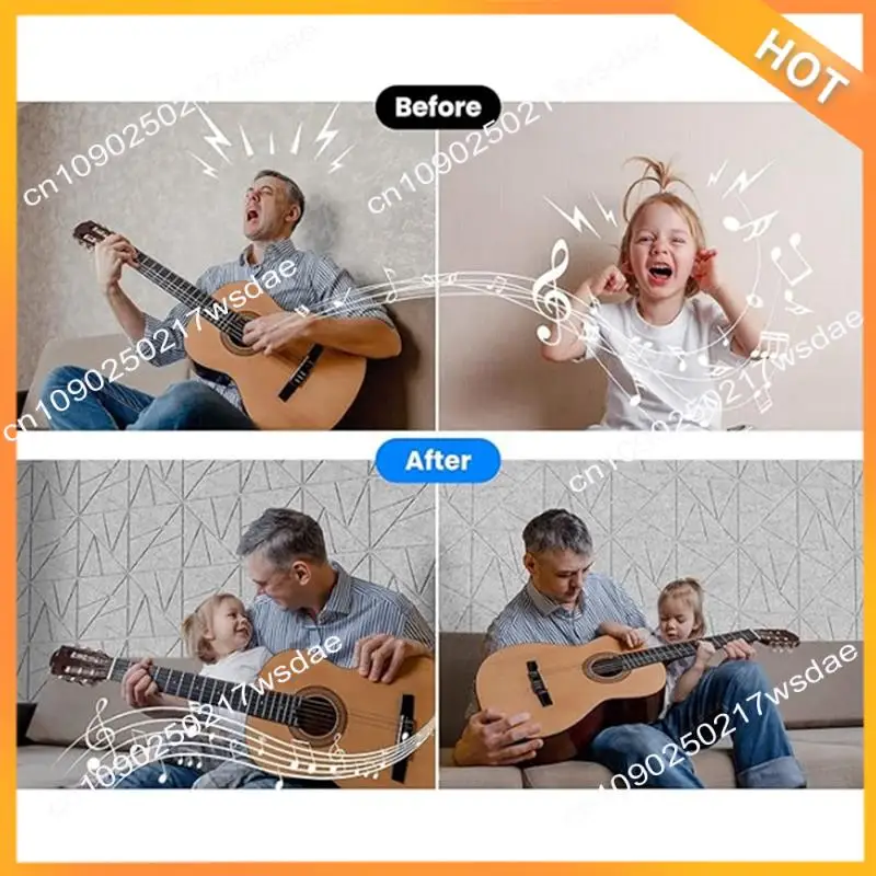 

X08A 12 Pack Self Adhesive Acoustic Panels 11.8Inch X 11.8Inch Sound Proof Foam Panels (Silver Gray)