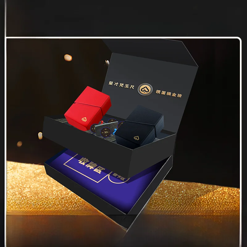 gold-medal-b3s-high-end-poker-de-box-4-sets-double-layer-tablecloth-reporting-card-gift-box-chinese-card-game