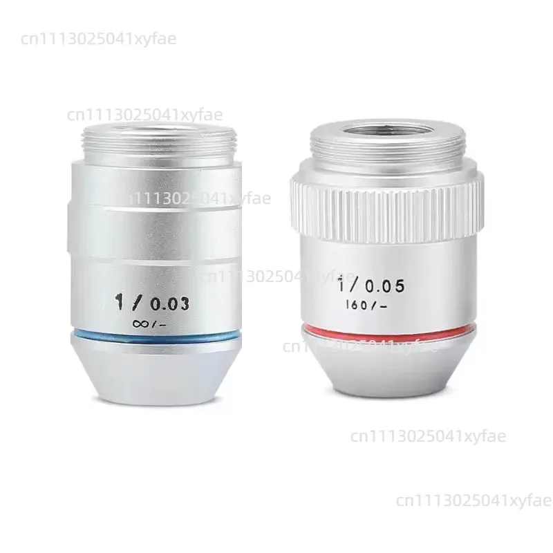 1X Microscope Objective Lens, 195 Biological Microscope Lens, Infinity 16mm/24mm Working Distance Optional