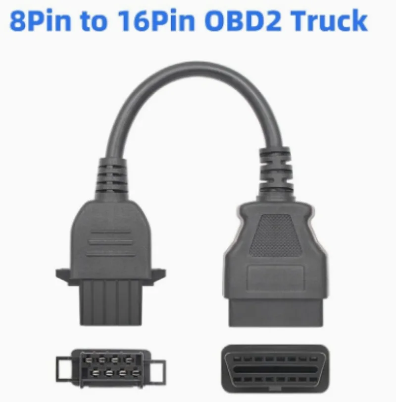 For Volvo 8pin Truck Heavy Duty OBD Adapter Connectors OBD 2 OBDII Scanner For VOLVO Vocom 88890300 OBD2 8 Pin 16 Pin Cable