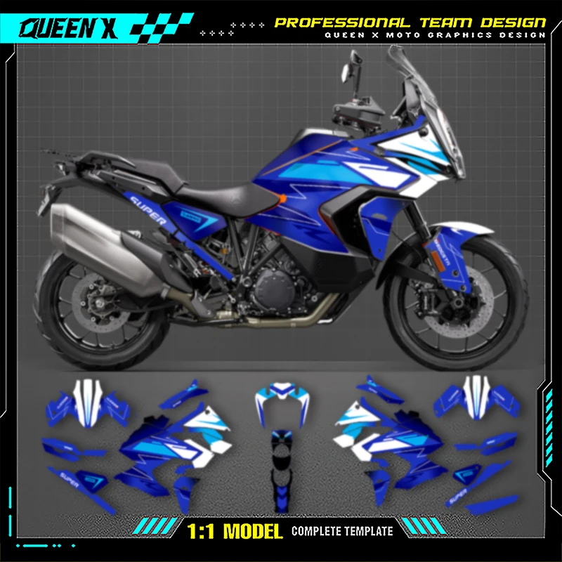 Queen X MOTOR For KTM ADV 1290 R S 2023 2022 2021 Full Set Motorcycle Graphics Decals Stickers Kits 007
