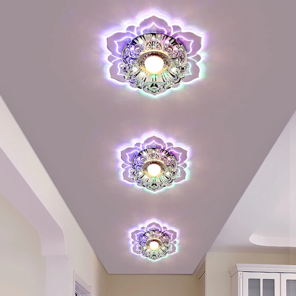 Moderno LED Luzes de teto de cristal Corredor Sala de estar Quarto Lustre Lâmpada