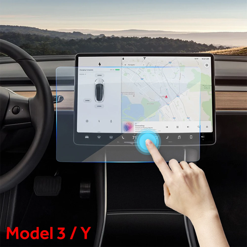 

Screen Protector Touch Screen Protector Navigation Display Screen Protective Film Tempered Glass For Model 3 Y 2023 Accessories