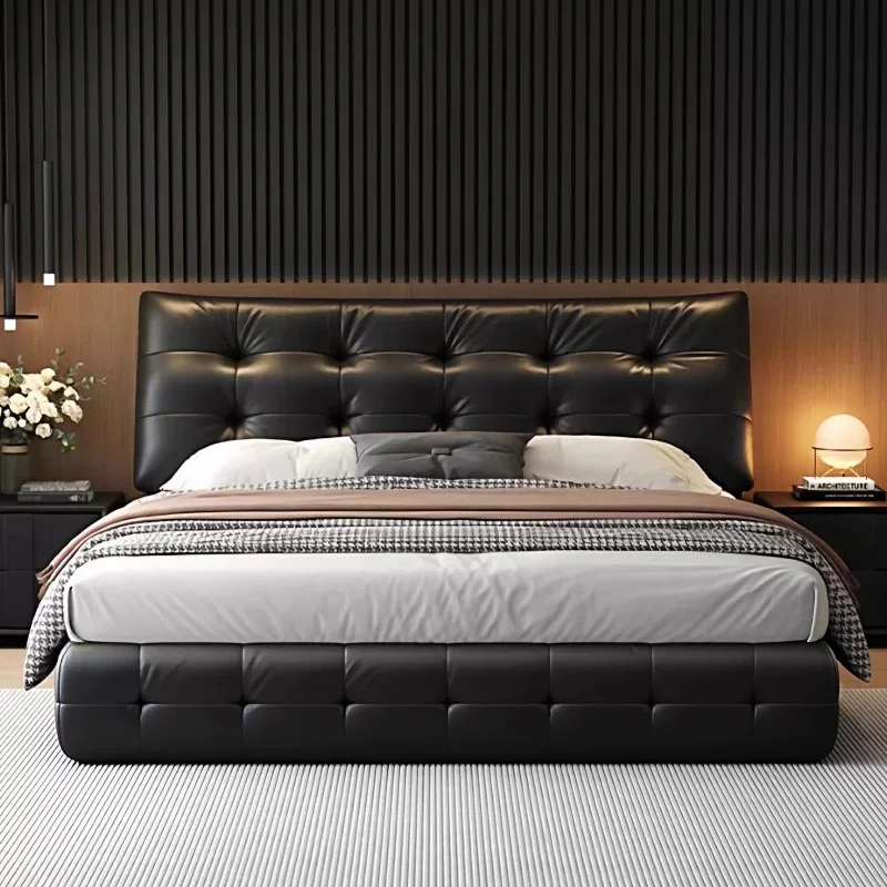 Base de cama matrimonial de 150x200, 180x200, 200x220 cm, moderna, italiana, de alta gama, para dormitorio principal, muebles de dormitorio.