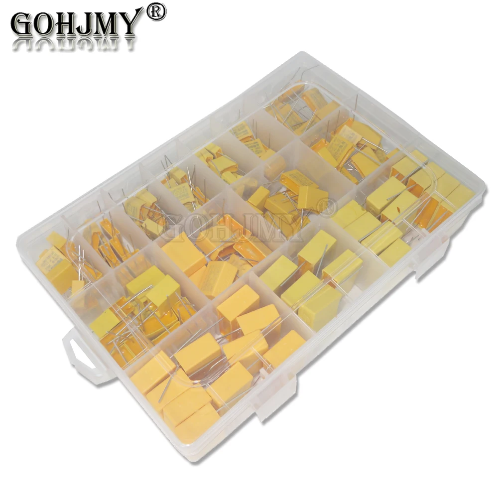 

135PCS 14Values X2 Safety Capacitor kit 275VAC 102K-105K 1NF~1UF Assorted Kit