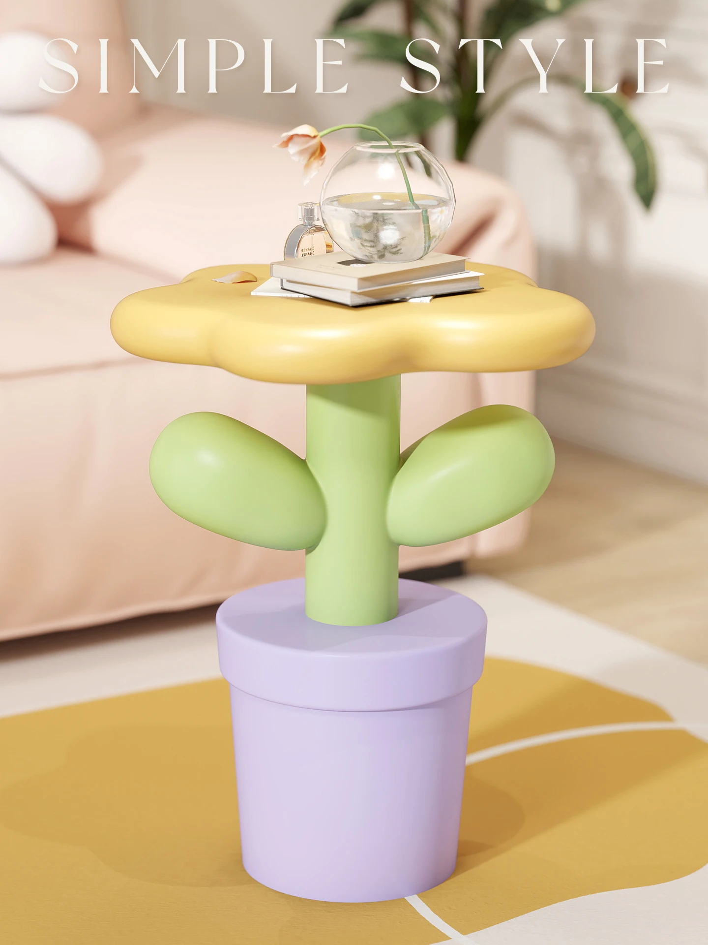 الكرتون الدوبامين الجانب الصغير عدد قليل من أريكة غرفة المعيشة الملونة أرضية الخزامى زخرفة غرفة الأطفال رف لطيف #3