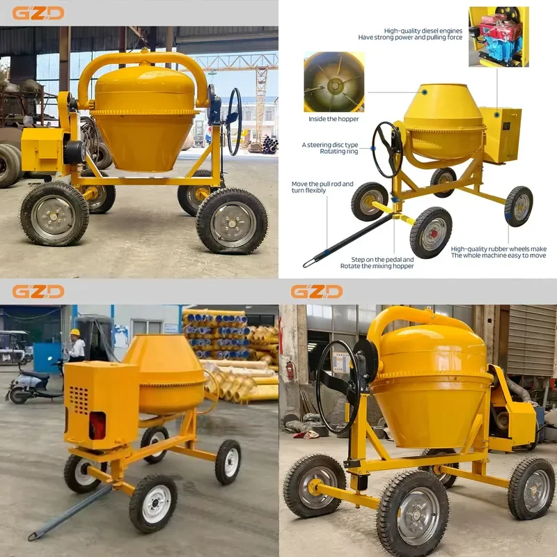 

[2026] Factory Direct Sales Customized 350L 500L Small Concrete Mixer Machines Electric Cement Concrete