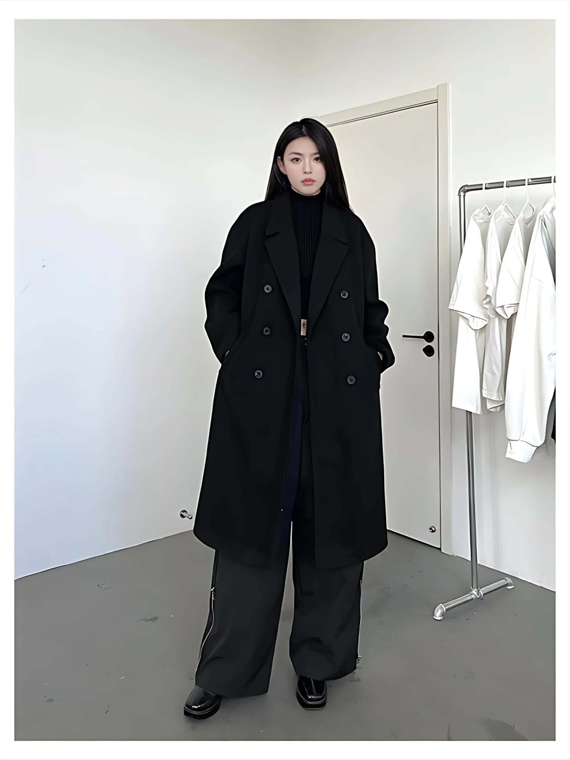 

Мужское серое пальто из смесовой шерсти с японским воротником-стойкой, минималистичное, водонепроницаемое, со съемным мехом, ветрозащитное, из мягкой ткани, для мотоциклистов