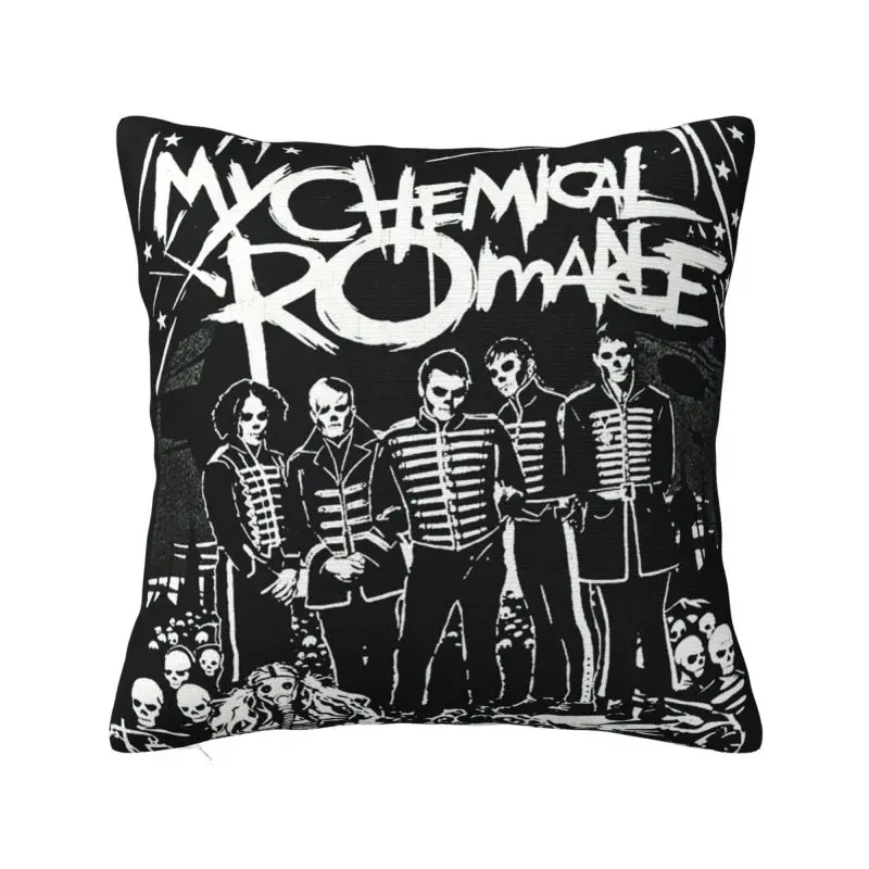 Custom Rock Band My C-Chemical Romances Mcr Square Pillow Cover Home Decorative 3D Double Side Print Cushion Cover for Car