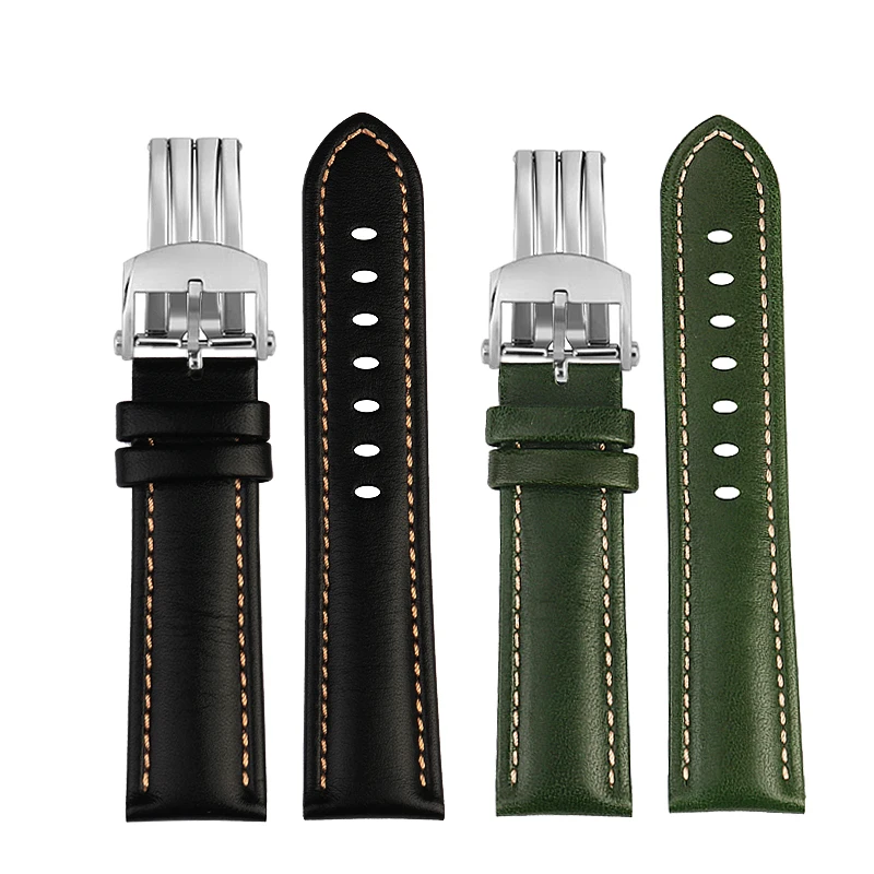حزام ساعة من جلد البقر العتيق من الفولاذ المقاوم للصدأ ، إكسسوارات إبزيم لشركات الطيران ذات الوقت ، المنتقمون ، شركات الطيران الأسطورية ، بويا ، 22