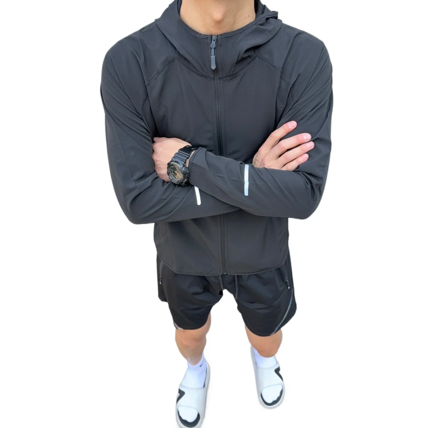 2026 New Unisex Running Jacket, Cycling Sport Windbreaker, Outdoor Reflective Long-sleeved Quick-dry Workout Training Wear