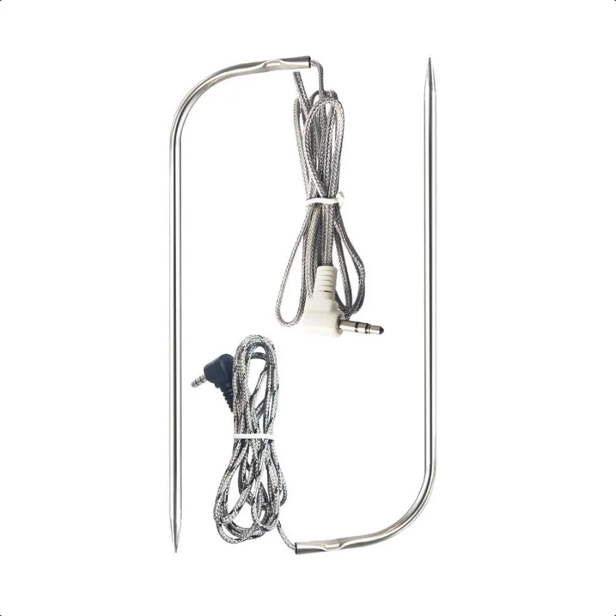 

Replacement Waterproof Meat Probe 2 PCS Compatible with Traeger BBQ Grills 3.5 mm Plug Meat BBQ Digital tat Probes Set of 2