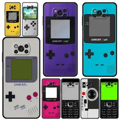 Phone Case For Xiaomi Poco X6 X5 X4 Pro 5G X3 NFC F5 F4 M5 M4 M3 F3 GT C51 C50 C55 Soft Silicone Black Cover Gameboy Boy Game