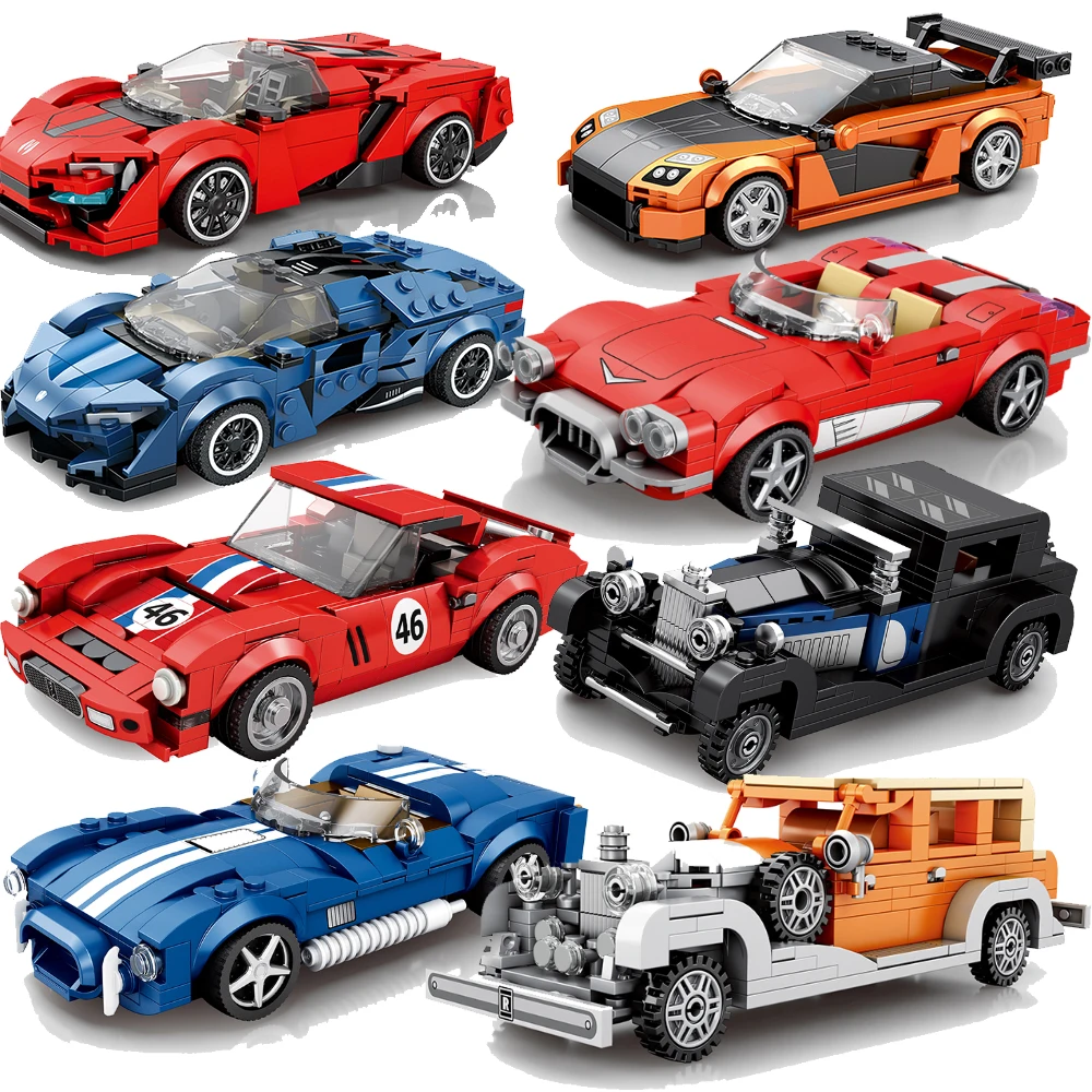 2024 New Speedy Champion Sports Car Building Blocks City Technique Car RX7 250GT Racing Vehicle Bricks Toys for Children Gift