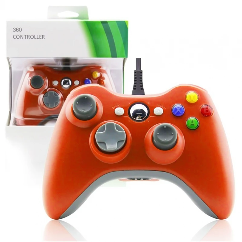 Remote control CABLE for MICROSOFT XBOX 360 WIRED GAME CONTROLLER orange # Microsoft Xbox 360