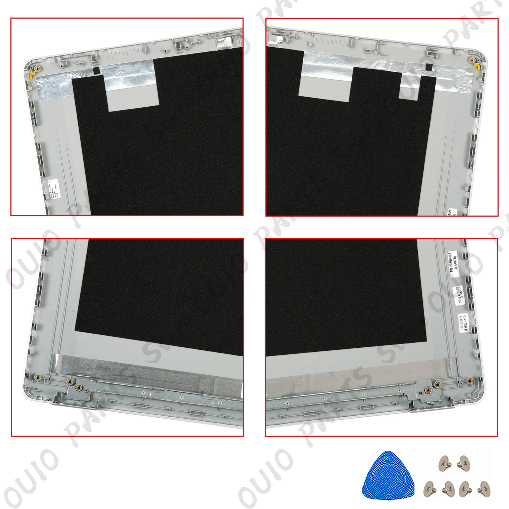 

LCD Back Cover For Inspiron 15 5584 P85F silver Plastic Top Lid with Screws Part number 0GYCJR Screen back cover