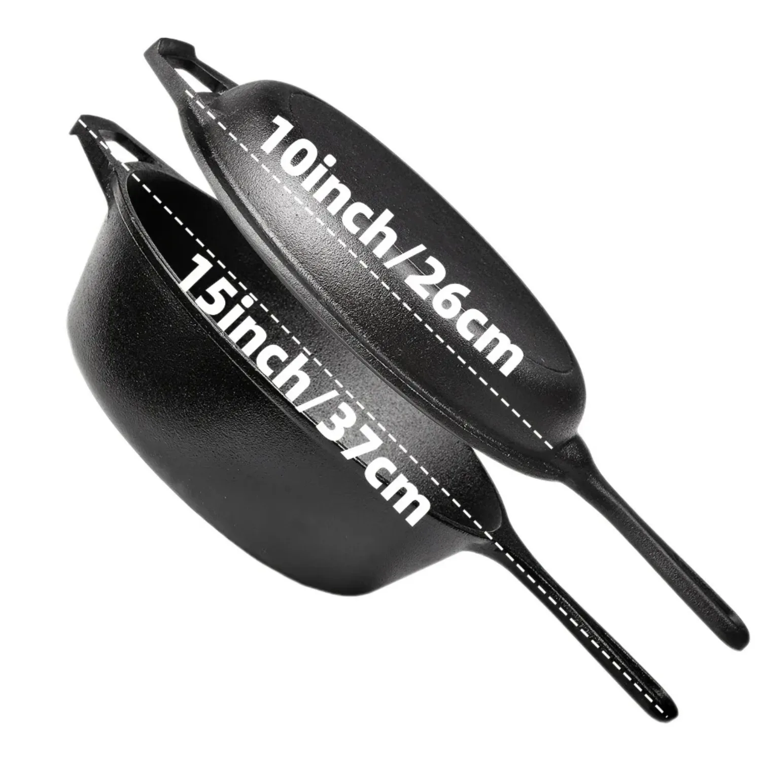 3PCS Pre-Seasoned Cast Iron Skillet Set for Oven, Grill, Campfire Durable Cookware for Home & Outdoor Cooking